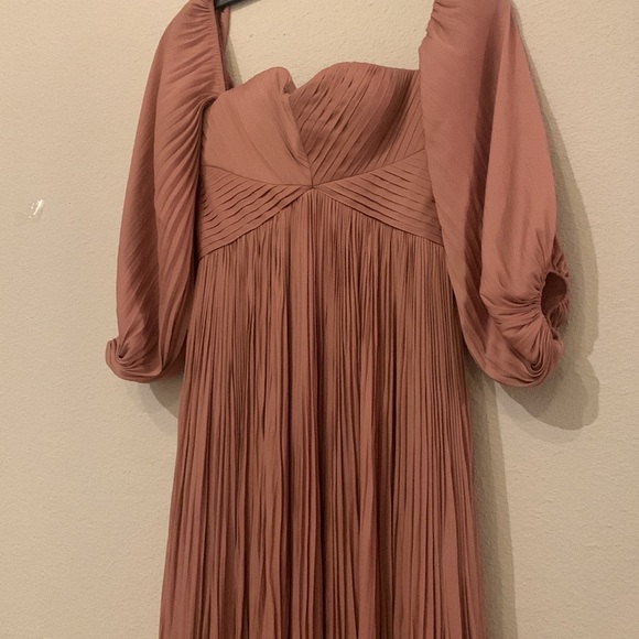 Halston Heritage Salmon Pleated Gown. Size 0. New ! - Picture 9 of 13